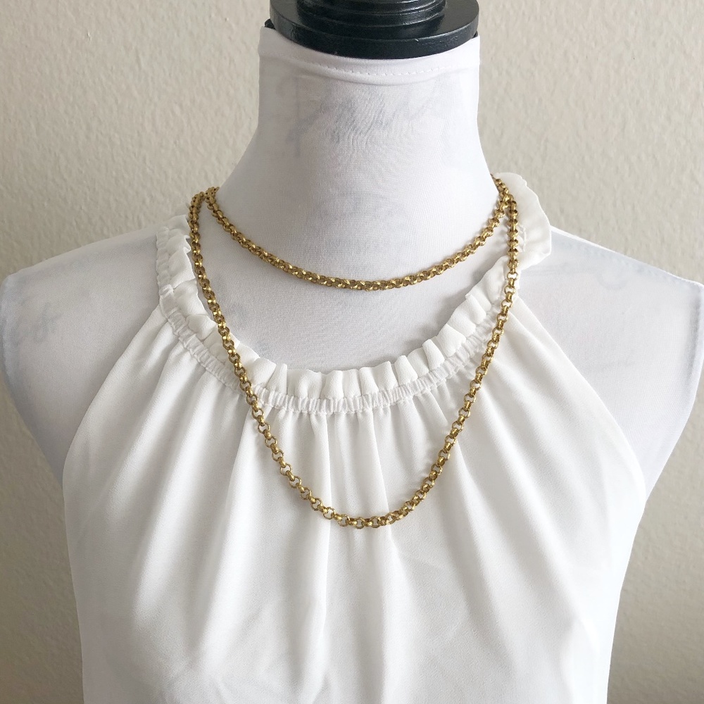 Natalie B. Cecilia Vintage Layering Chain in Brass - Picture 6 of 7